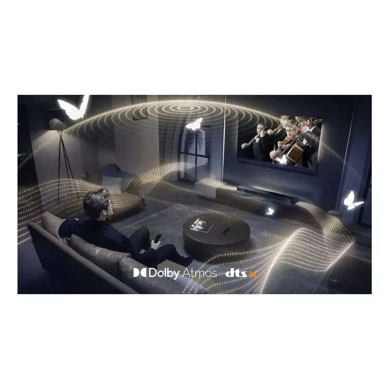 Soundbar TCL Q Q65H 5.1ch kodukino, 580 W RMS, juhtmevaba aktiivne bassikõlar 100 W, Dolby Atmos/DTS-X, must