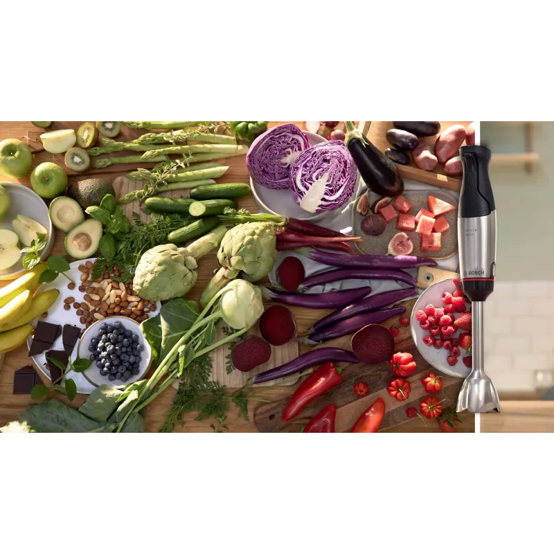 Bosch Serie 6 MSM6M621 blender 0,5 L saumikser 1000 W Must, Roostevaba teras