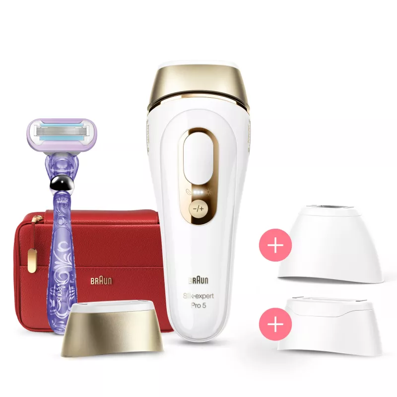 Braun Silk-expert Pro Silk·expert Pro 5 PL5267 intensiivne impulssvalgus (IPL) Kuldne, Valge