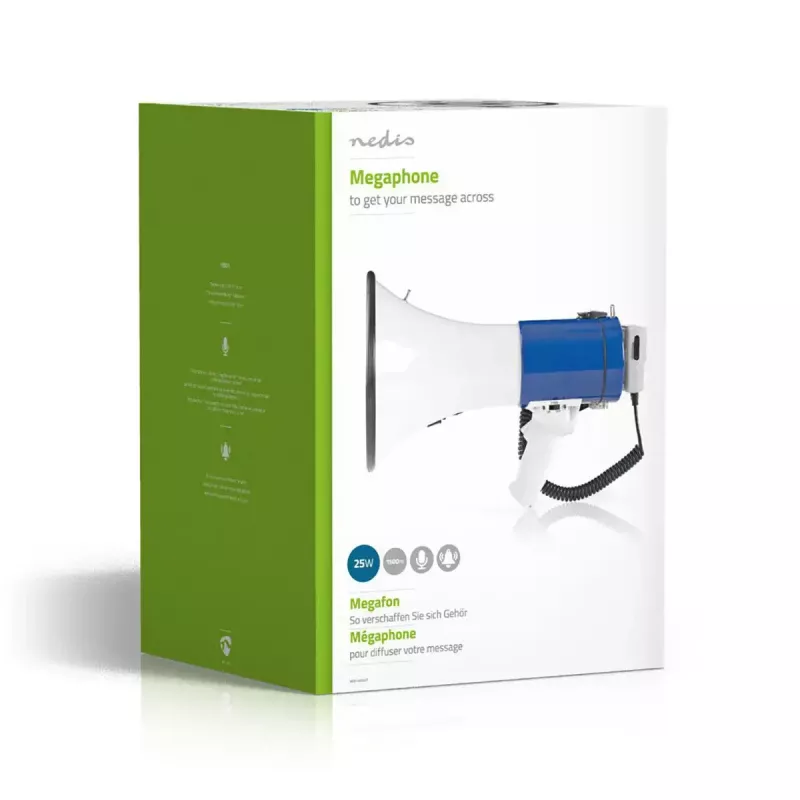 Megafon Nedis MEPH200WT Valge Sinine 20W 300m ulatus