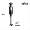 Braun MultiQuick 5 MQ55.254MBK 0,5 L saumikser 1000 W Must, Roostevaba teras