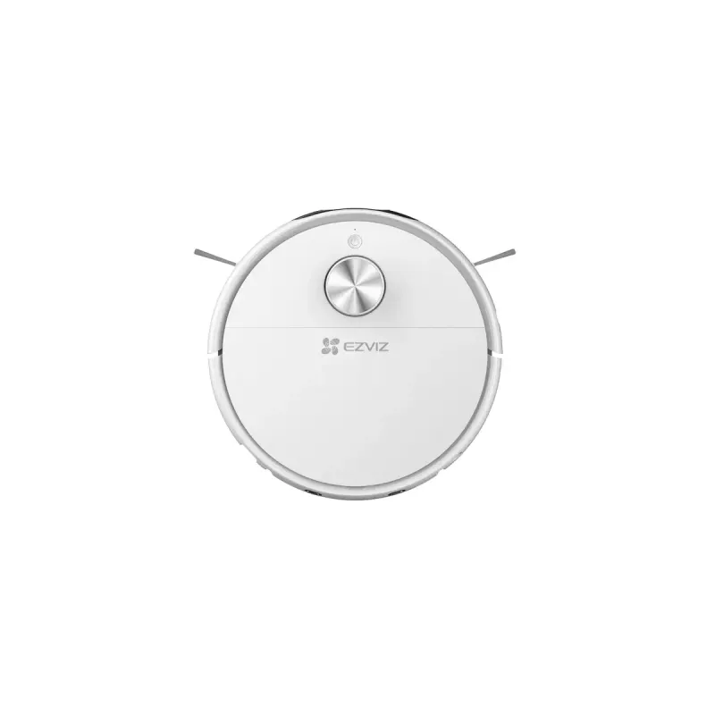 Robot tolmuimeja EZVIZ RS20 Pro — Li‑Ion 5200 mAh, 220 min tööaeg, 7200 Pa imemisvõimsus, isetühjenev alus, LiDAR-navigatsioon, 0,35 L tolmukott, märgpühkimine, valge