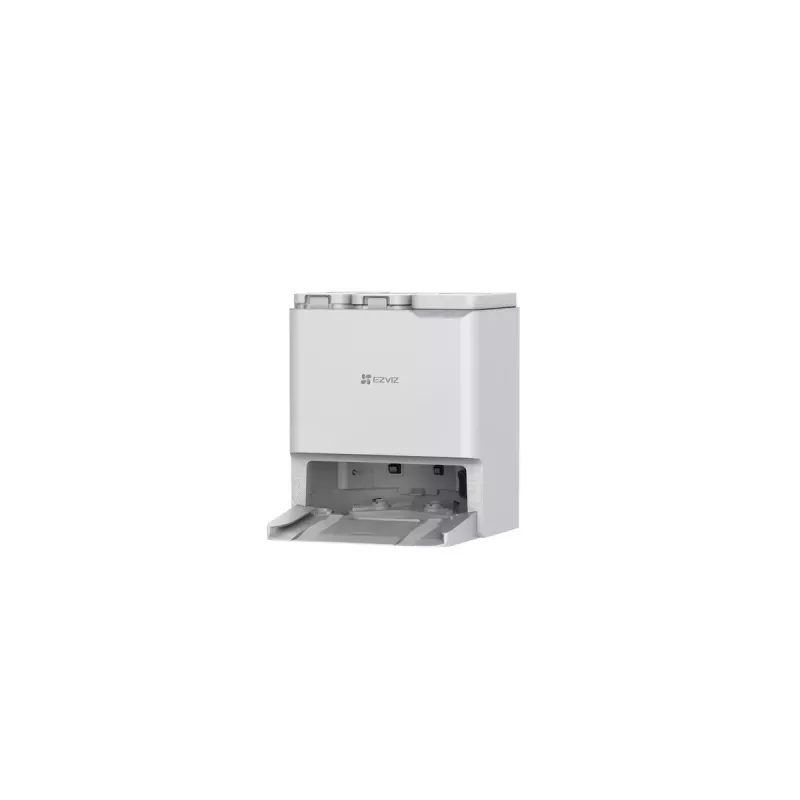 Robot tolmuimeja EZVIZ RS20 Pro — Li‑Ion 5200 mAh, 220 min tööaeg, 7200 Pa imemisvõimsus, isetühjenev alus, LiDAR-navigatsioon, 0,35 L tolmukott, märgpühkimine, valge