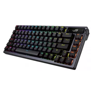 Juhtmevaba mehaaniline klaviatuur ASUS ROG Azoth Must — mudel 90MP0316-BKUA01, RGB taustvalgustus