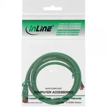 Intos Cat6 S/FTP PiMF 250MHz patch-kaabel, 1,5 m, RJ-45–RJ-45, halogeenivaba, roheline