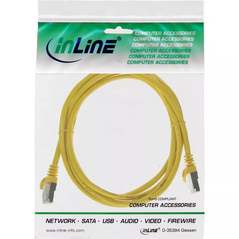 InLine patch-kaabel F/UTP Cat.5e kollane 1 m