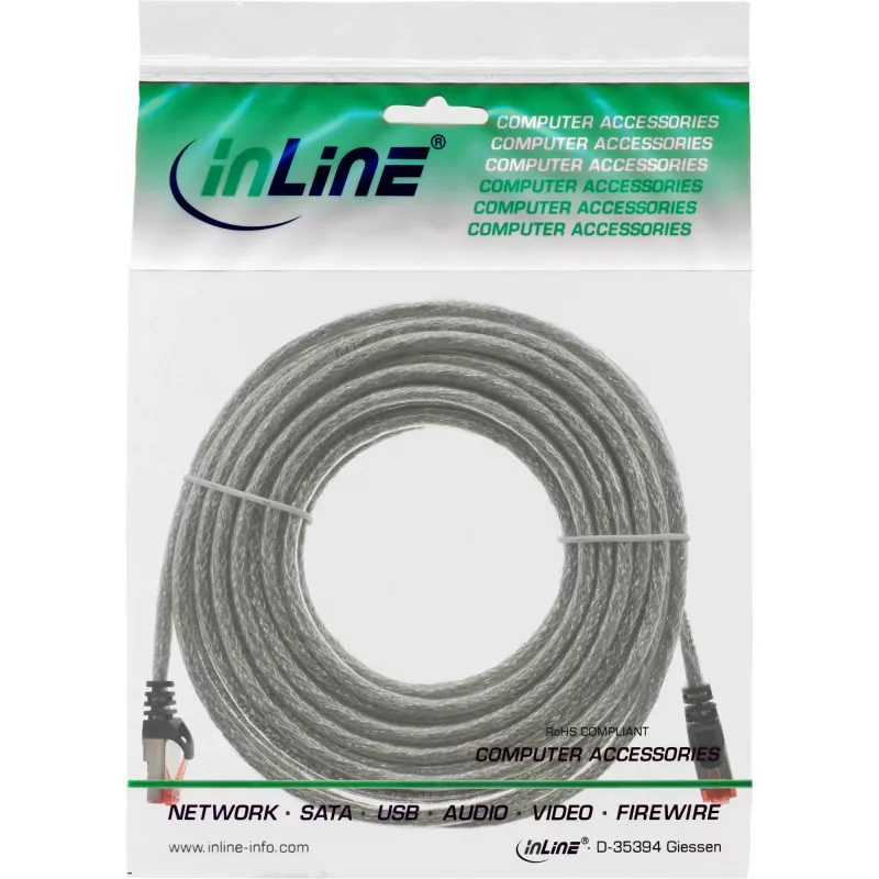 InLine patch-kaabel S/FTP PiMF Cat.6 250MHz PVC vask läbipaistev 7,5m