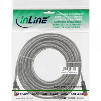 Etherneti patch-kaabel InLine Cat6 S/FTP PiMF 250MHz PVC, RJ-45–RJ-45, vask, läbipaistev, 15 m