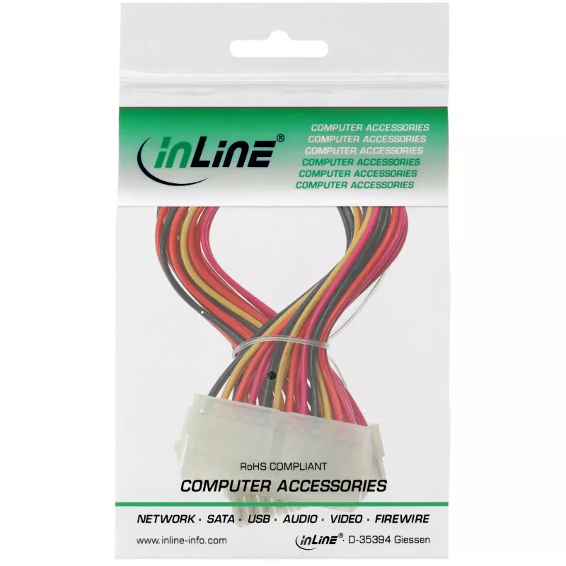 Molex PN InLine ATX emaplaadi kaabel 24-kontaktiline isane emasele, 0,30 m
