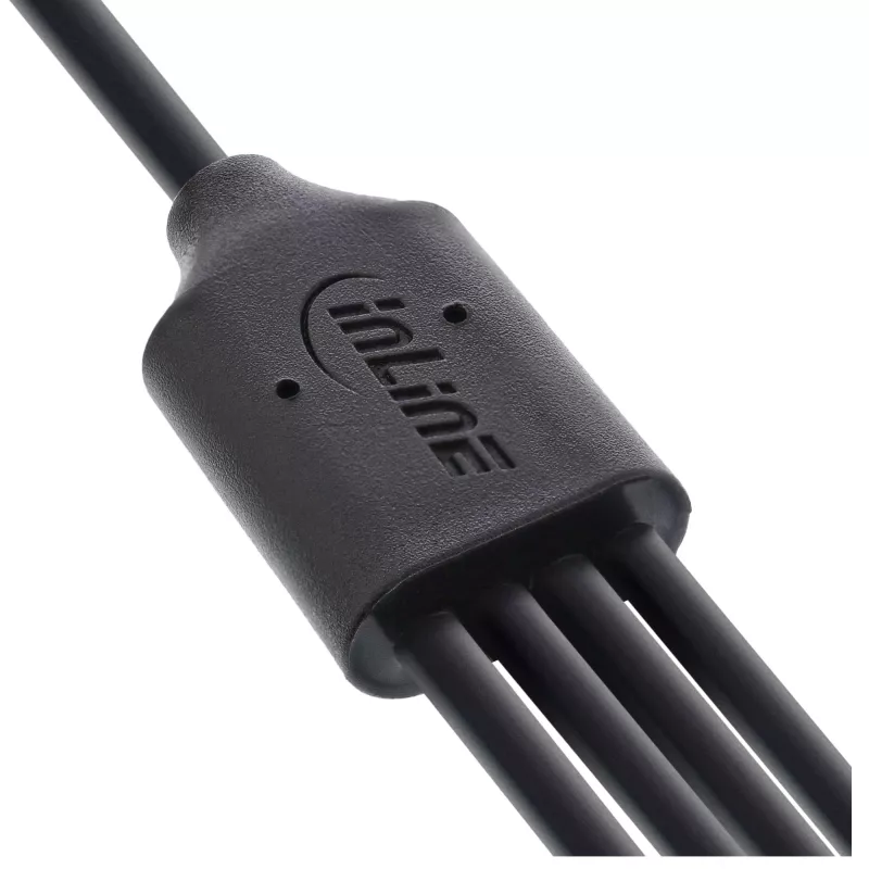 InLine USB 4in1 Y-laadimiskaabel, 1x USB-A-pistik kuni 4x USB-C isane, must, 0,5 m
