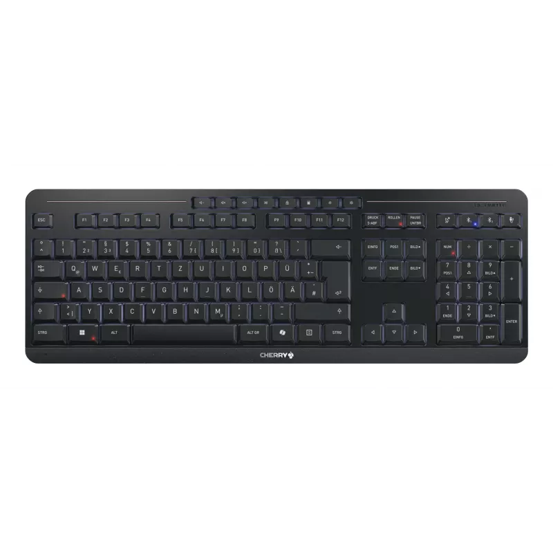 CHERRY Stream desktop ultimate klaviatuur Hiir kaasas Kodu/Kontor USB + RF traadita + Bluetooth QWERTZ Saksa Must