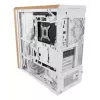 PC korpus Lian Li Lancool 217 Midi Tower — valge ja puit, toetab ATX/EATX/Micro-ITX, 2x120mm ees, 1x140mm taga, 1×3,5 tolli + 8×2,5 tolli