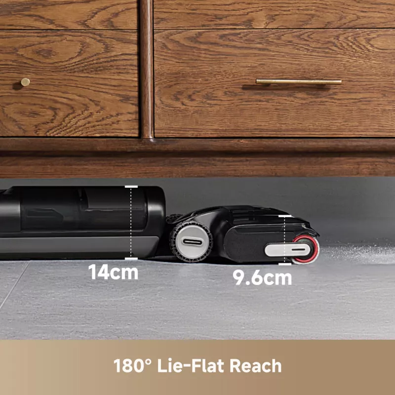 Dreame H12 Pro FlexReach, 2-ühes-pulbervarrettolmukorjaja, kotita, must, 0,78 L, 0,7 L, ristkülikukujuline