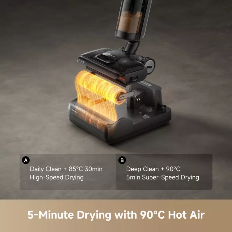 Dreame H12 Pro FlexReach, 2-ühes-pulbervarrettolmukorjaja, kotita, must, 0,78 L, 0,7 L, ristkülikukujuline