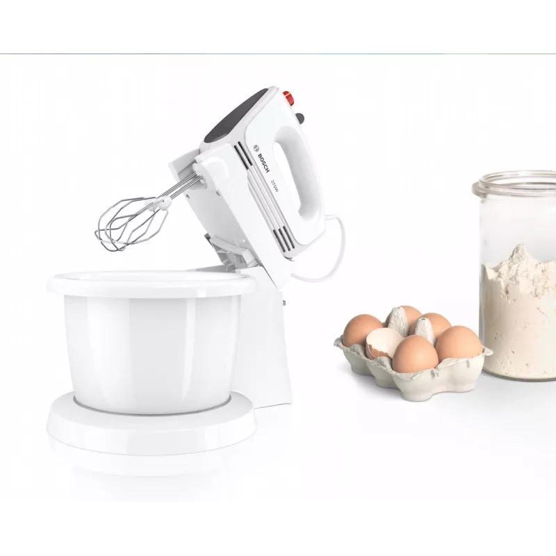Bosch MFQ2600G käsisegisti koos alusega ja kausiga 375 W valge