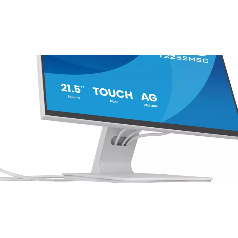 Monitor IIYAMA ProLite T2252MSC-W2AG 21,4-tolline (54,5 cm) Full HD 1920x1080 LCD puuteekraan, 5 ms, USB 3.2 jaotur, kõlarid, VESA, valge