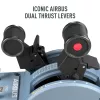 Thrustmaster TCA Quadrant Airbus Edition must, sinine lennusimulaator PC-le