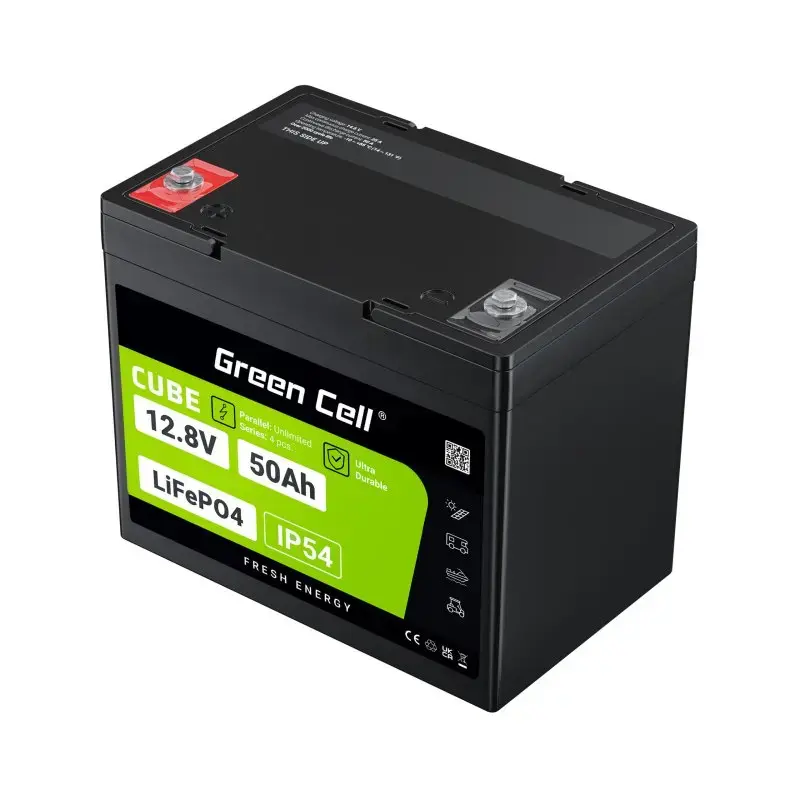 UPS-i aku roheline Cell LFPGC12V50AH liitium-raudfosfaat 12 V 50 Ah 640 Wh, 75 A tühjendus