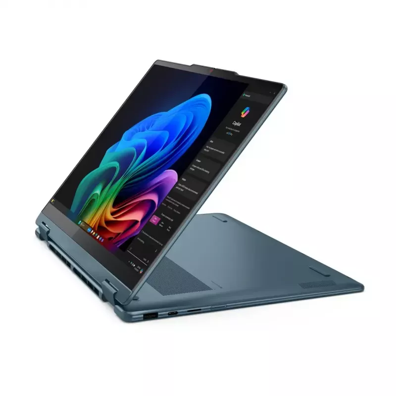 2-ühes sülearvuti Lenovo Yoga 7 14-tolline OLED-puuteekraan, Ryzen AI 5 340, 16 GB LPDDR5, 512 GB SSD, Radeon 840M, 70 Wh, Tidal Teal