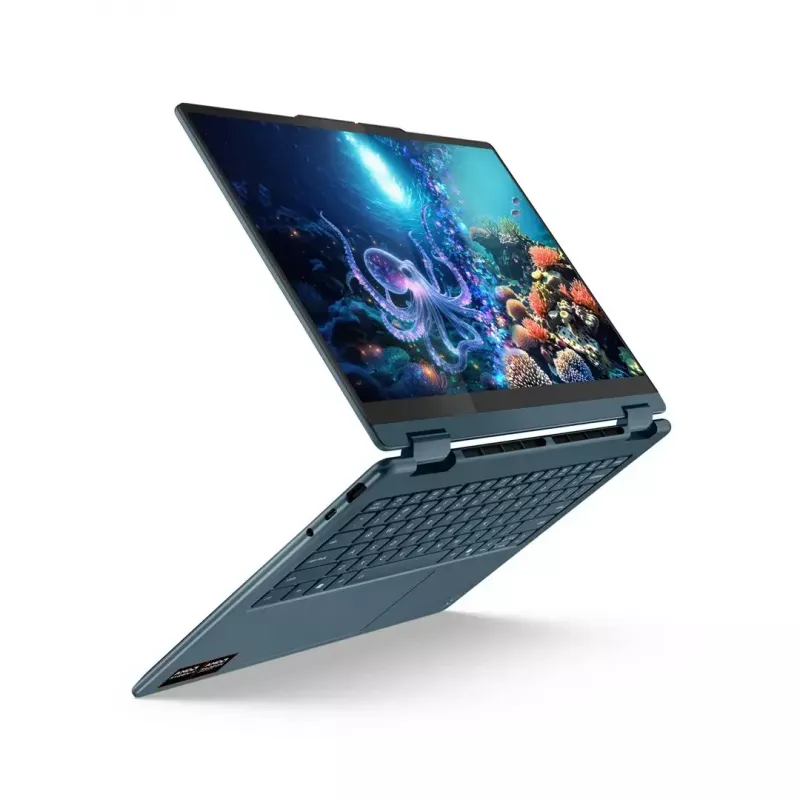 2-ühes sülearvuti Lenovo Yoga 7 14-tolline OLED-puuteekraan, Ryzen AI 5 340, 16 GB LPDDR5, 512 GB SSD, Radeon 840M, 70 Wh, Tidal Teal