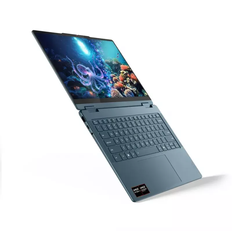 2-ühes sülearvuti Lenovo Yoga 7 14-tolline OLED-puuteekraan, Ryzen AI 5 340, 16 GB LPDDR5, 512 GB SSD, Radeon 840M, 70 Wh, Tidal Teal