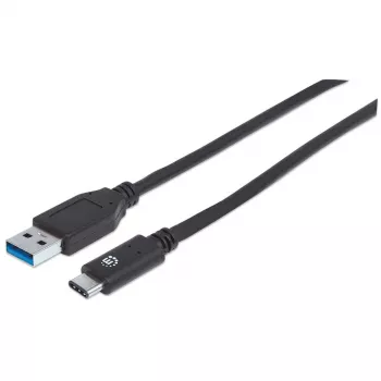 Manhattan USB-C–USB-A-kaabel, 1 m, isane–isane, 10 Gbit/s (USB 3.2 Gen 2, tuntud ka kui USB 3.1), 3 A (kiirlaadimine), SuperSpeed+ USB, must, eluaegne garantii, samaväärne tootega USB31AC1M