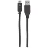 Manhattan USB-C–USB-A-kaabel, 1 m, isane–isane, 10 Gbit/s (USB 3.2 Gen 2, tuntud ka kui USB 3.1), 3 A (kiirlaadimine), SuperSpeed+ USB, must, eluaegne garantii, samaväärne tootega USB31AC1M