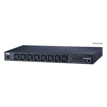 ATEN 1U 10A 8 väljundiga lülitatava panga mõõtmisega PDU + tasuta Eco PDU haldustarkvara