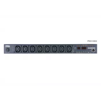 ATEN 1U 10A 8 väljundiga lülitatava panga mõõtmisega PDU + tasuta Eco PDU haldustarkvara