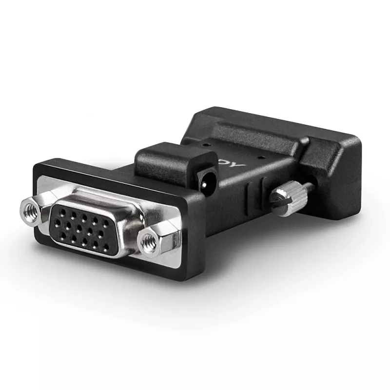 Lindy VGA EDID-emulaator, Must, 3840 x 2160 pikslit, Metall, DC, 5 V, 48 mm
