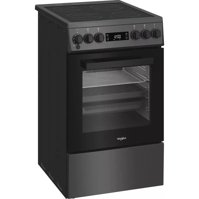 Whirlpool W5V8LCSA vabalt seisev pliit Elektripliit Keraamiline pliidiplaat Antratsiit