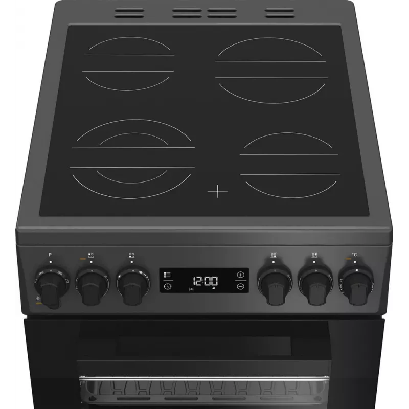 Whirlpool W5V8LCSA vabalt seisev pliit Elektripliit Keraamiline pliidiplaat Antratsiit