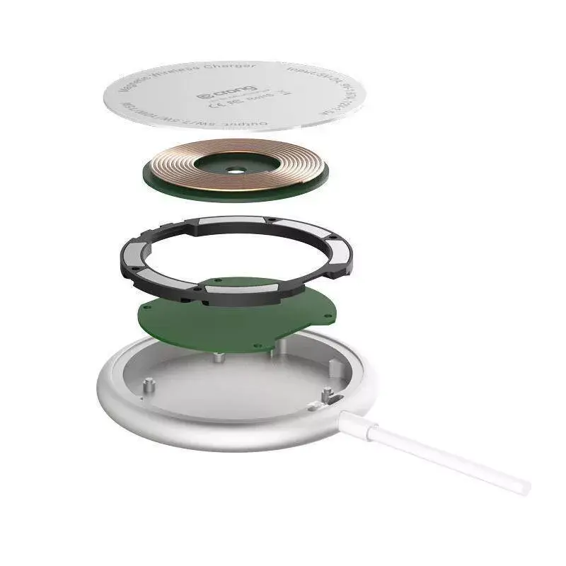 Juhtmeta laadija Crong MagSpot CRG-MS15W-SLV kiirlaadimisega siseruumides toiteallikaga DC