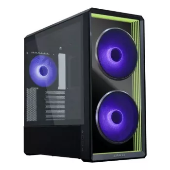 PC-korpus Lian Li Lancool 217 INF Midi Tower — Must, EATX/ATX/Micro-ATX/Mini-ITX tugi, 2x120 mm ees, 1x140 mm taga, 1×3,5 tolli + 8×2,5 tolli, karastatud klaas