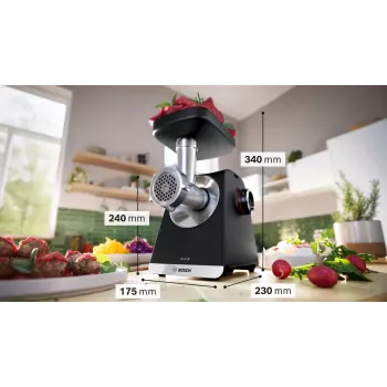 Bosch Serie 6 hakklihamasin 2100 W Must, Hõbedane