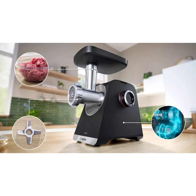 Bosch Serie 6 hakklihamasin 2100 W Must, Hõbedane