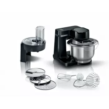 Bosch Serie 2 MUMS2EB01 köögikombain 700 W 3,8 L Must, Roostevaba teras