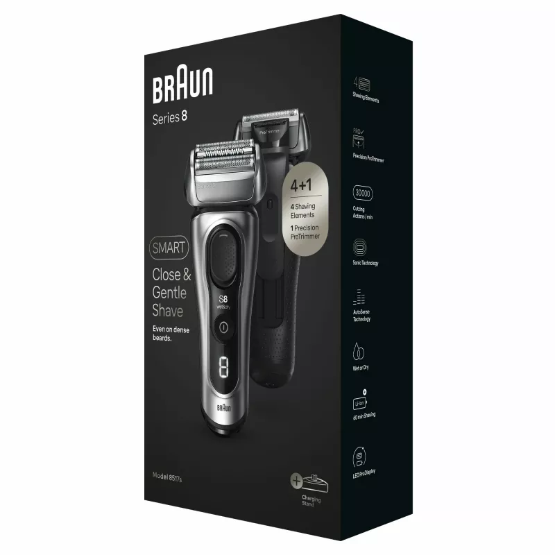 Braun Series 8 8517s elektriline pardel – märg ja kuiv, hõbedane
