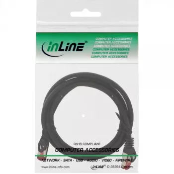 InLine patch-kaabel S/FTP PiMF Cat.6 250MHz vask halogenivaba must 3m