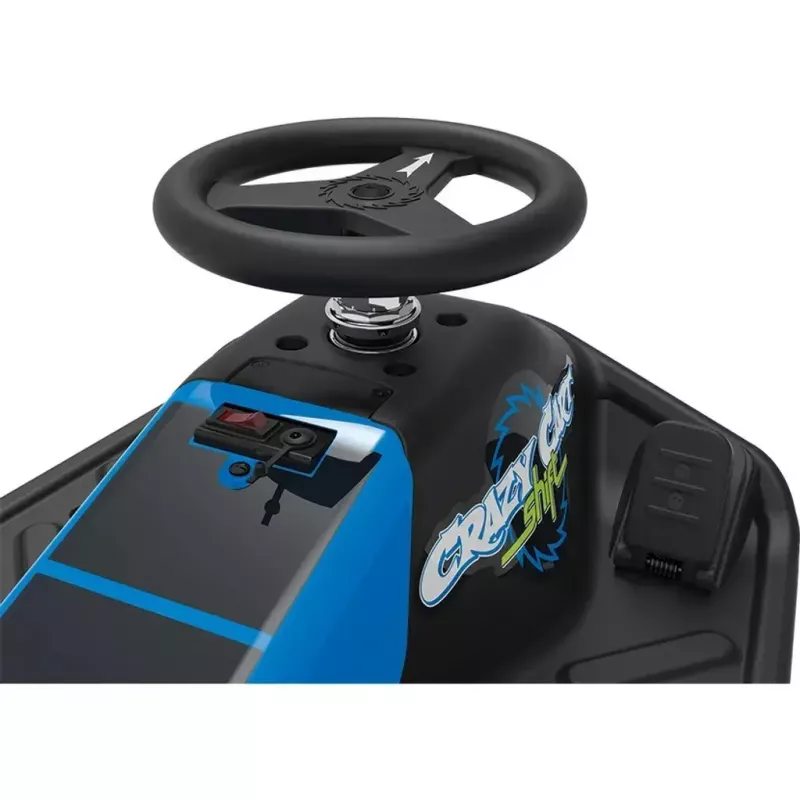 Elektriline triivikart Razor Crazy Cart Shift — sinine, 90 W mootor, 12 V aku, kiirus kuni 13 km/h, max kasutaja kaal 54 kg