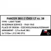 Ehituskomplekt Cobi Blocks Panzer 38 VZ.38 690 elementi – mõõtkavas mudeli ehituskomplekt