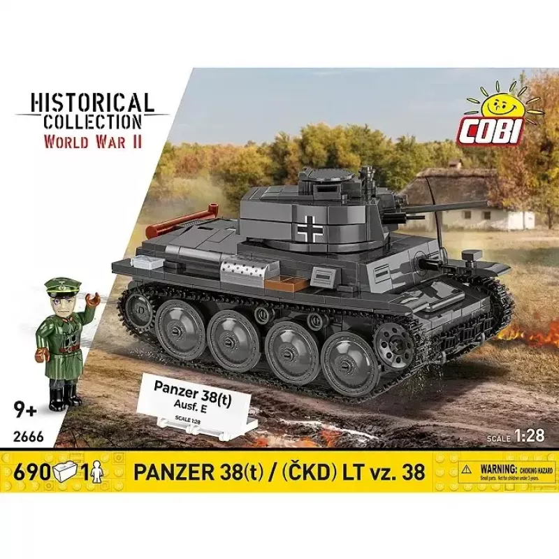 Ehituskomplekt Cobi Blocks Panzer 38 VZ.38 690 elementi – mõõtkavas mudeli ehituskomplekt