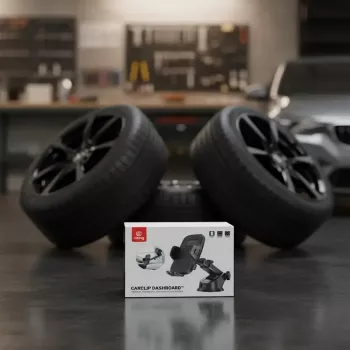 Autohoidik Crong Carclip armatuurlauale ja esiklaasile, passiivne, nutitelefonidele, must (süsinik)