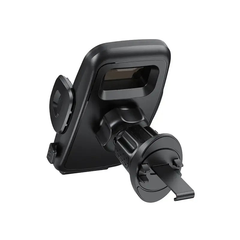 Auto ventilatsiooniavade telefonihoidik Crong Carclip Air Vent (mobiiltelefonidele), must/süsinikkiust