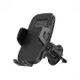 Auto ventilatsiooniavade telefonihoidik Crong Carclip Air Vent (mobiiltelefonidele), must/süsinikkiust