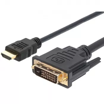 Techly Video Kaabel HDMI to DVI-D M / M 3m ICOC HDMI-D-030, 3 m, HDMI, DVI-D, Meessoost, Meessoost, Kuldne