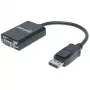 Manhattan DisplayPort VGA HD15 muundurkaabel, 15 cm, isane emasele, aktiivne, DP riiviga, must, eluaegne garantii, samaväärne DP2VGA2-ga