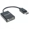 Manhattan DisplayPort VGA HD15 muundurkaabel, 15 cm, isane emasele, aktiivne, DP riiviga, must, eluaegne garantii, samaväärne DP2VGA2-ga