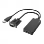 Hama 00200342 videokaabli adapter 0,15 m USB Type-A + VGA (D-Sub) HDMI Must