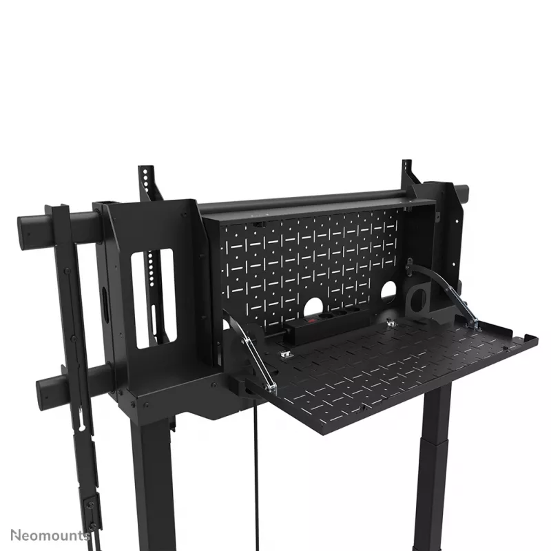 TV-käru Neomounts FL55-975BL1 motoriseeritud 75–115 tolli ekraanidele, teras, must, max 160 kg, kõrgus 2154 mm